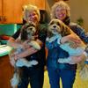 Judy with Maggee, and Della with Kassee, our little Canadian visitors!